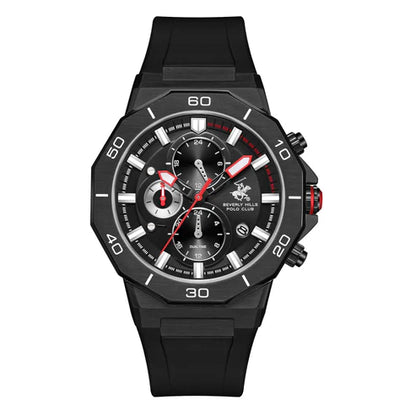 POLO BP3784X.651 BLACK RUBBER BAND BLACK DIAL  FOR MEN