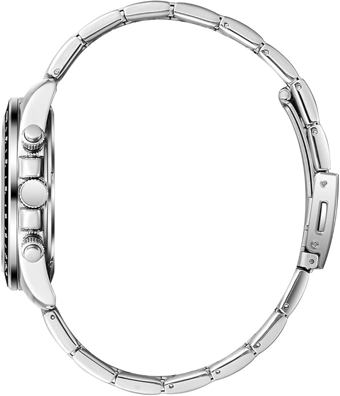 LEE COOPER LC08215.350 SILVER STEEL BAND BLACK DIAL  FOR MEN