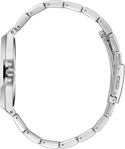LEE COOPER LC08252.350 SILVER STEEL BAND BLACK DIAL  FOR MEN