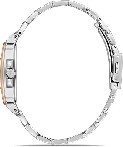 FREELOOK FL.1.10336-3 SILVER AND ROSE GOLD STEEL BAND WHITE DIAL  FOR WOMEN