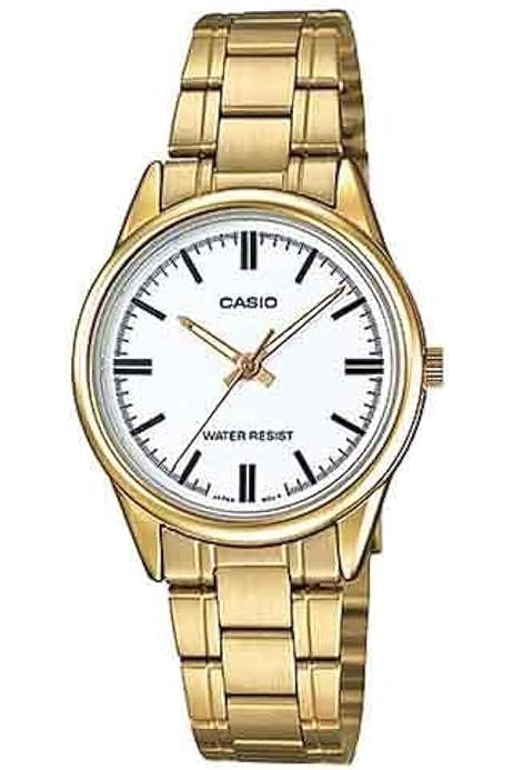 Casio LTP-V005G-7A Gold Stainless Steel Strap Watch for Women