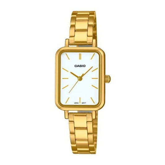 Casio LTP-V009G-7E Women's Rectangular Petite Gold Tone Stainless Steel