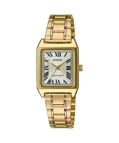 Casio LTP-V007G-9B Women's Rectangular Gold Tone