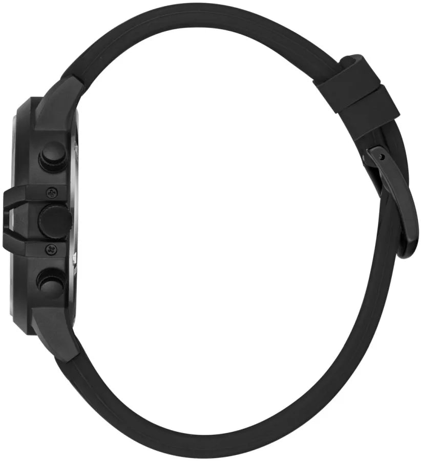 LEE COOPER LC08267.651 BLACK RUBBER BAND BLACK DIAL  FOR MEN