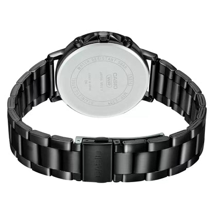 Casio Elegant Multifunction Black St. Steel Black Dial For Men MTP-E321B-1A