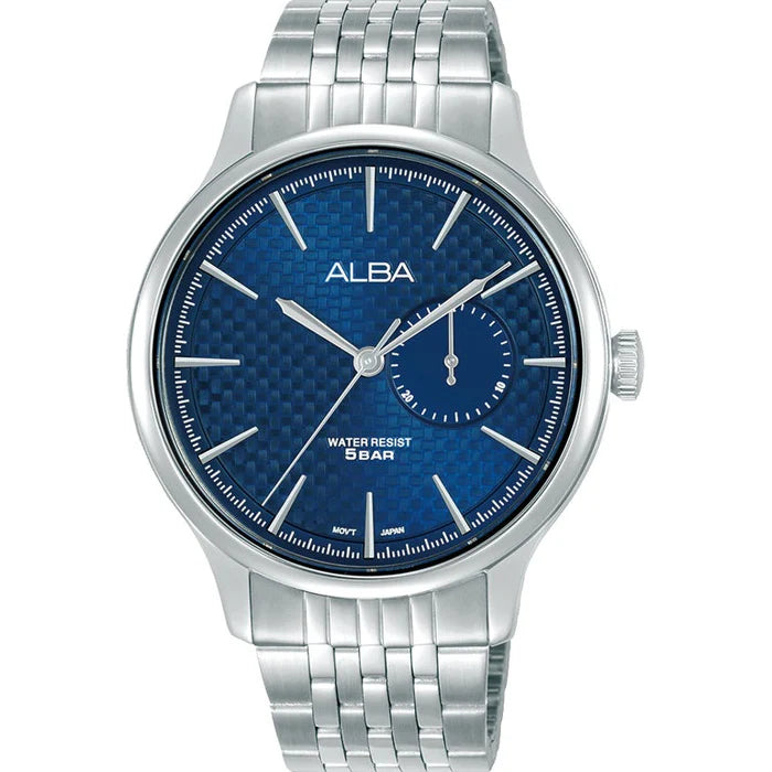 ALBA  A5B003X1 SILVER STEEL BAND NAVY BLUE DIAL  FOR MEN