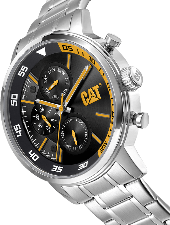 CAT AK.149.11.127 Silver Steel Band Black Dial For Men