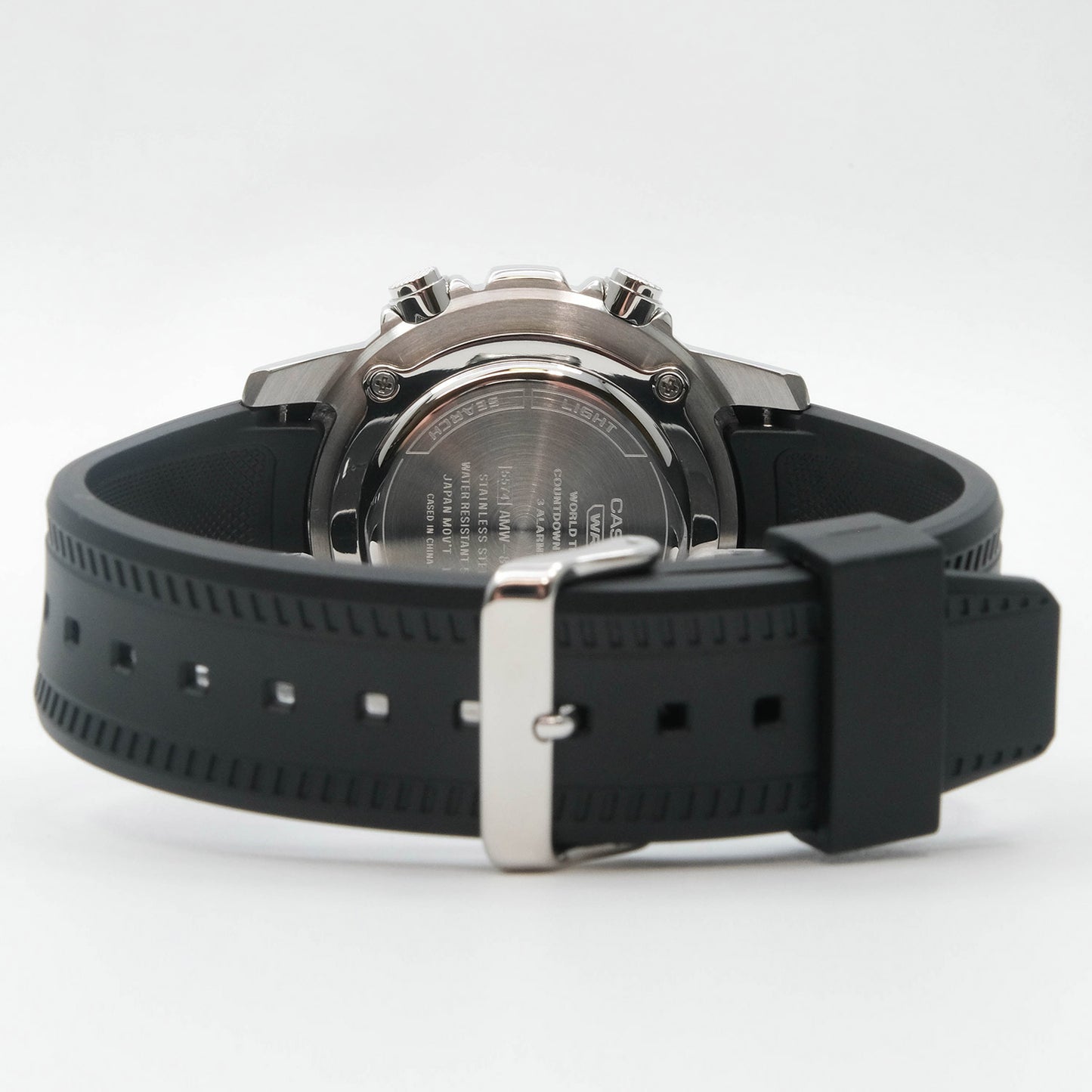 CASIO  AMW-880-1A BLACK RUBBER BAND BLACK DIAL  FOR MEN