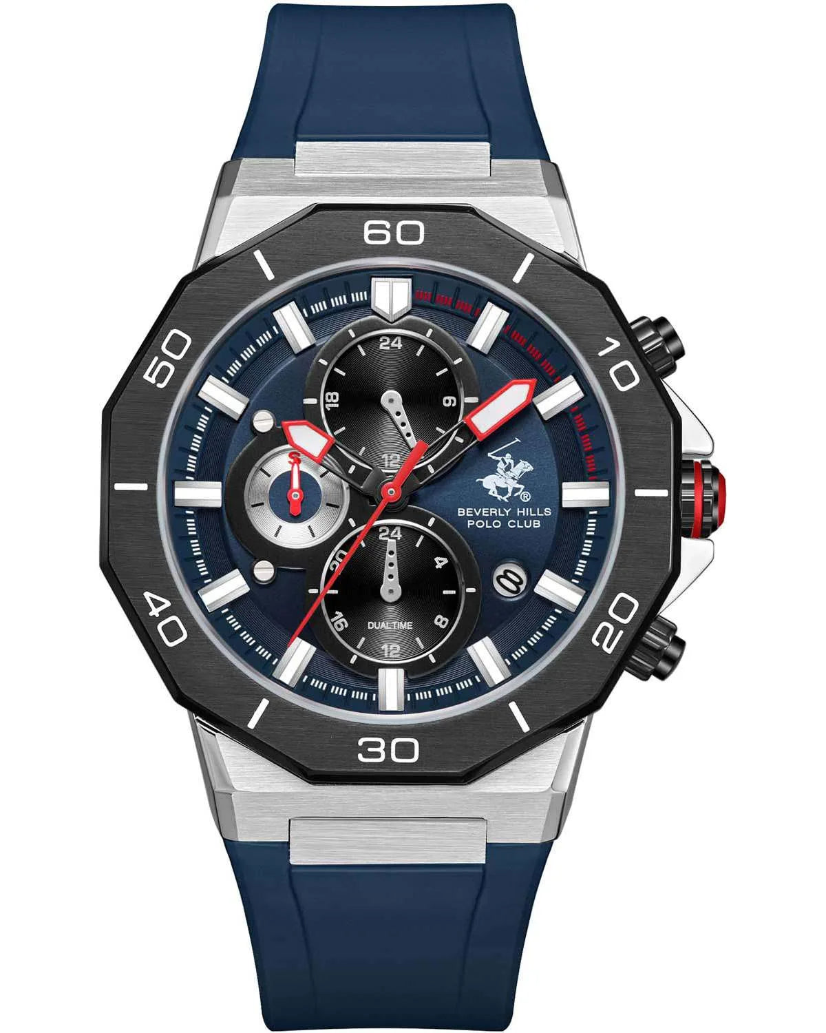 POLO BP3784X.399 NAVY BLUE RUBBER BAND NAVY BLUE DIAL  FOR MEN