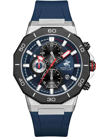 POLO BP3784X.399 NAVY BLUE RUBBER BAND NAVY BLUE DIAL  FOR MEN