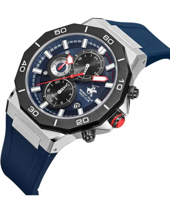 POLO BP3784X.399 NAVY BLUE RUBBER BAND NAVY BLUE DIAL  FOR MEN