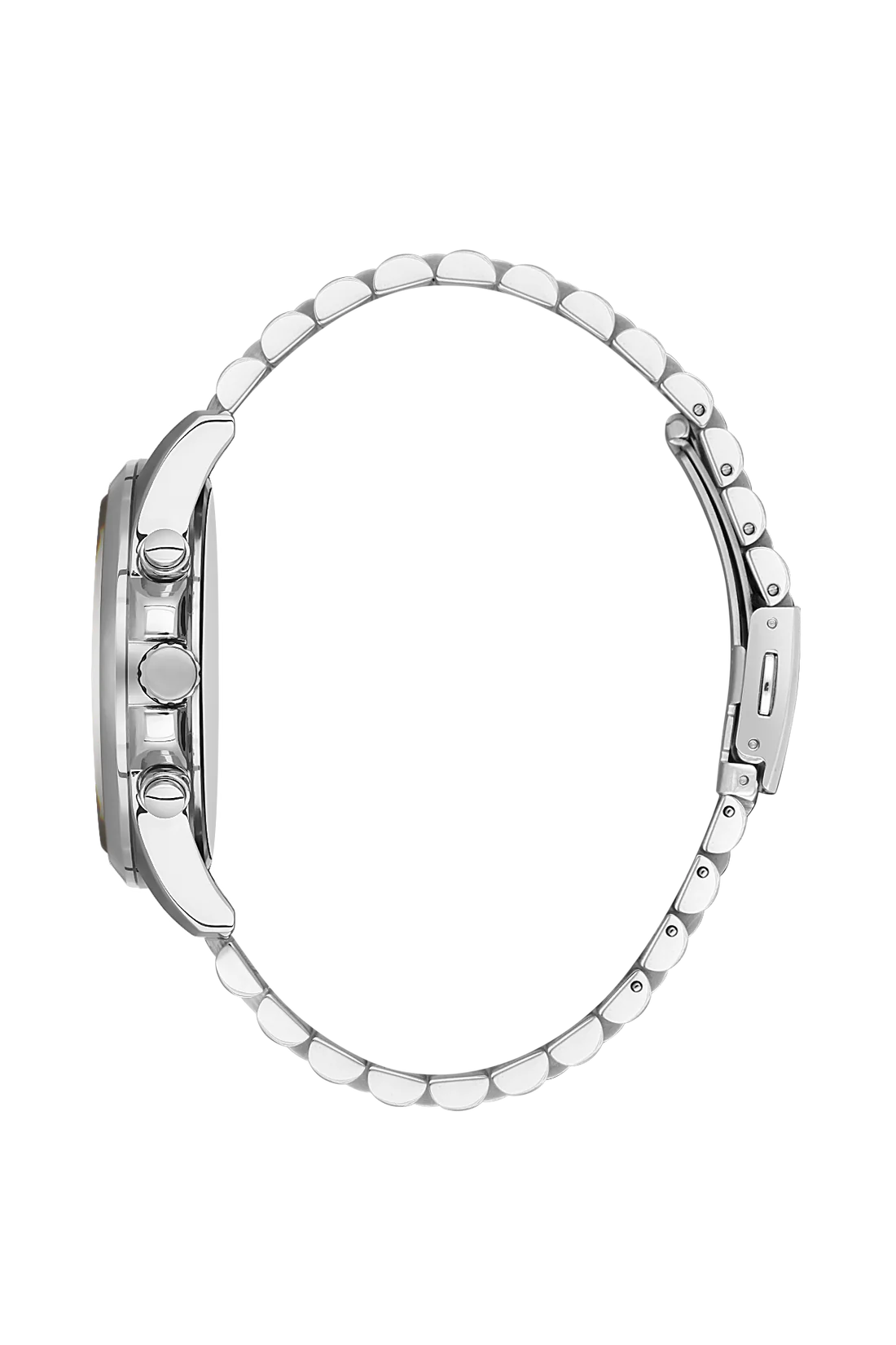 BIGOTTI BG.1.10468-2 SILVER STEEL BAND BLACK DIAL FOR MEN