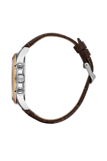 BIGOTTI BG.1.10491-5 BROWN LEATHER BAND BLACK DIAL  FOR MEN