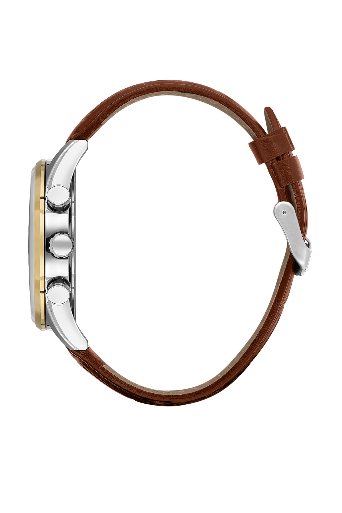 BIGOTTI BG.1.10510-3 BEIGE LEATHER BAND SILVER DIAL  FOR MEN