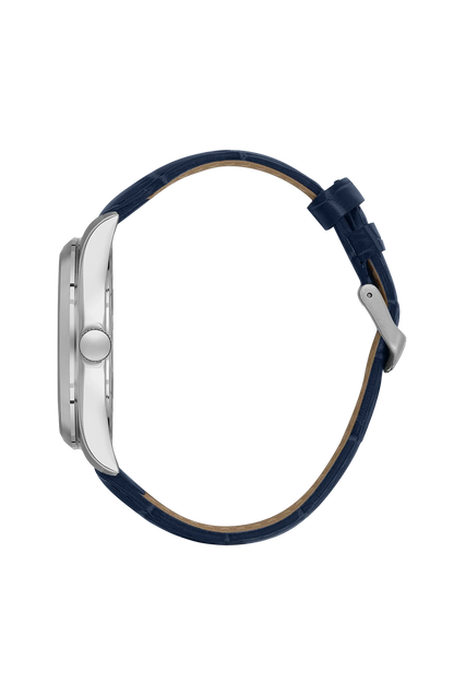 BIGOTTI BG.1.10623-3 NAVY BLUE LEATHER BAND NAVY BLUE DIAL  FOR MEN