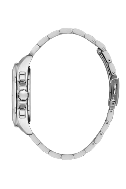 BIGOTTI BG.1.10629-2 SILVER STEEL BAND BLACK DIAL  FOR MEN