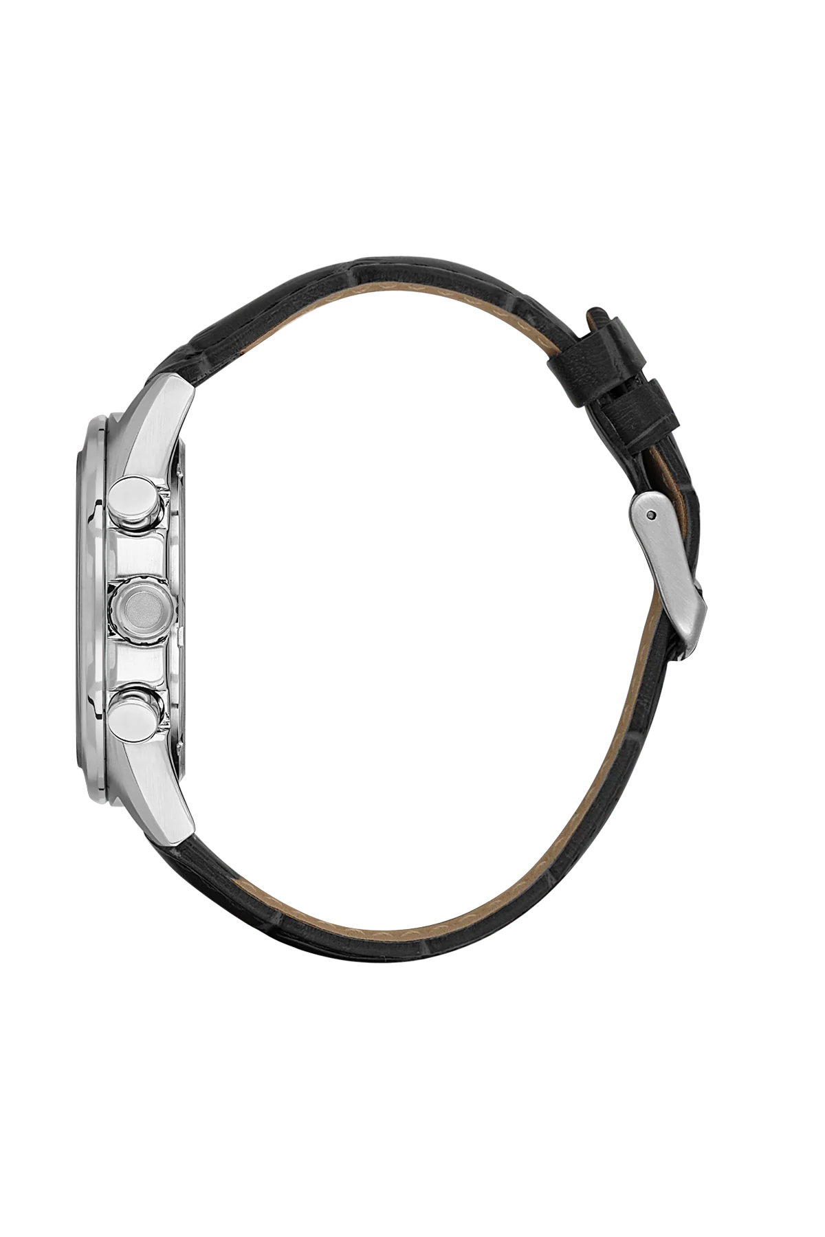 BIGOTTI BG.1.10630-2 BLACK LEATHER BAND BLACK DIAL  FOR MEN