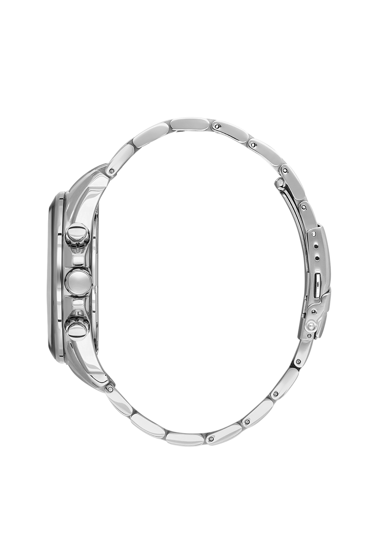 BIGOTTI BG.1.10649-1 SILVER STEEL BAND BLACK DIAL  FOR MEN
