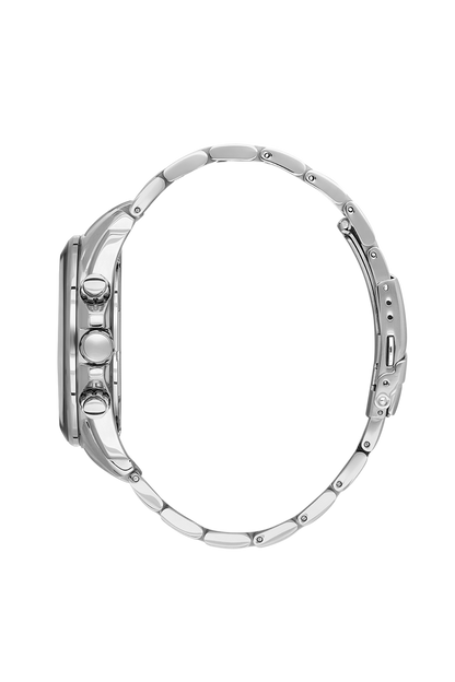 BIGOTTI BG.1.10649-1 SILVER STEEL BAND BLACK DIAL  FOR MEN