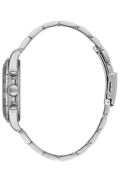 POLO BP3127X.350 SILVER STEEL BAND BLACK DIAL  FOR MEN