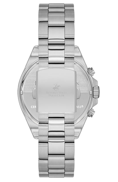 POLO BP3127X.350 SILVER STEEL BAND BLACK DIAL  FOR MEN