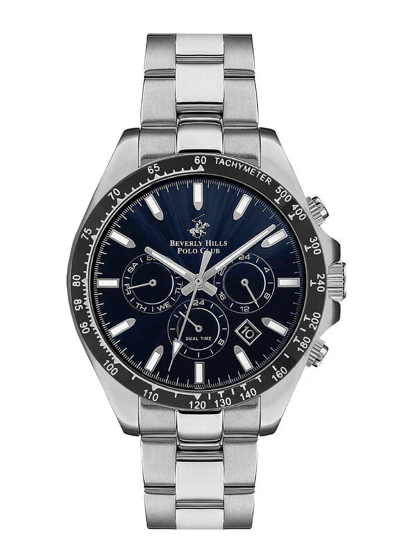POLO BP3127X.392 SILVER STEEL BAND NAVY BLUE DIAL  FOR MEN
