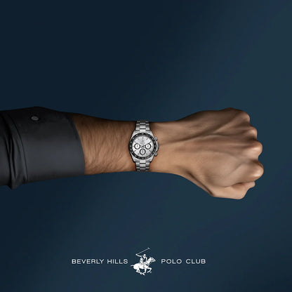 POLO BP3608X.330 SILVER STEEL BAND SILVER DIAL  FOR MEN