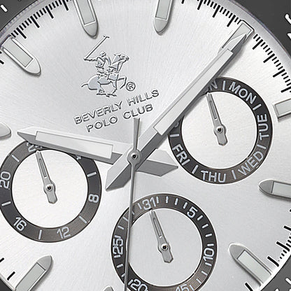 POLO BP3608X.330 SILVER STEEL BAND SILVER DIAL  FOR MEN