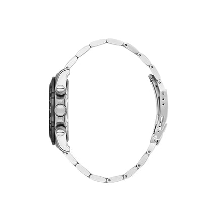 POLO BP3608X.350 SILVER STEEL BAND BLACK DIAL  FOR MEN