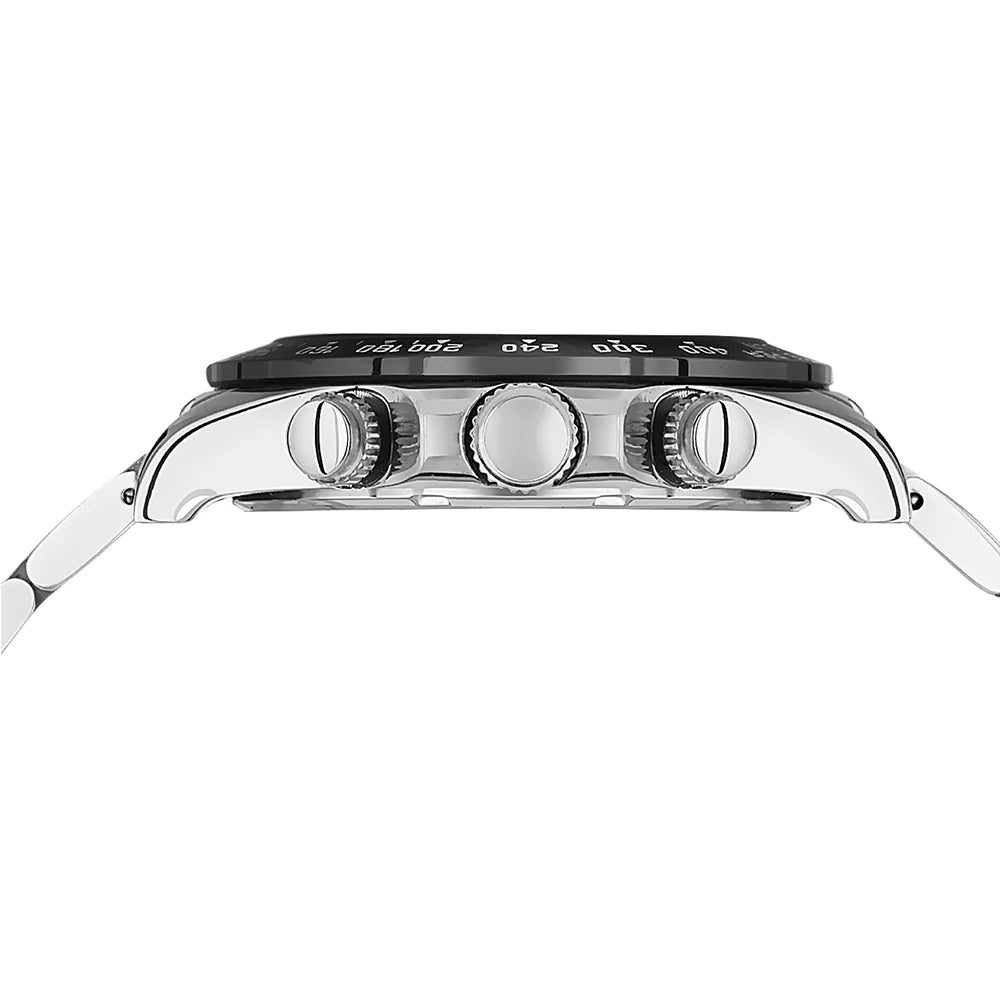POLO BP3608X.350 SILVER STEEL BAND BLACK DIAL  FOR MEN