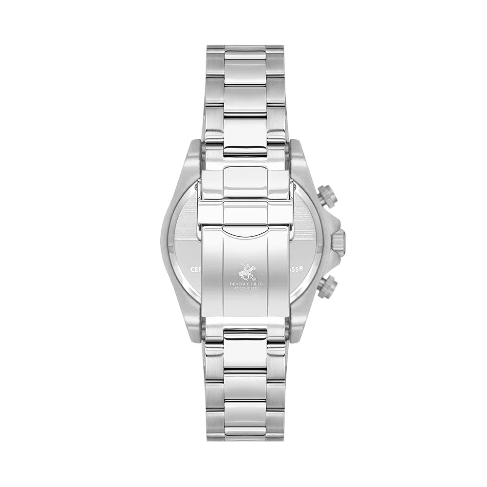 POLO BP3608X.390 SILVER STEEL BAND NAVY BLUE DIAL  FOR MEN