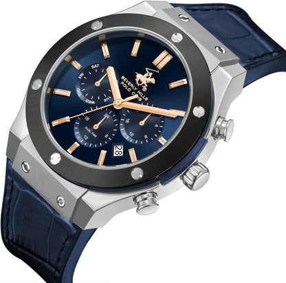 POLO BP3690X.377 NAVY BLUE LEATHER BAND NAVY BLUE DIAL  FOR MEN