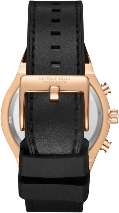 POLO BP3690X.451 BLACK LEATHER BAND BLACK DIAL  FOR MEN