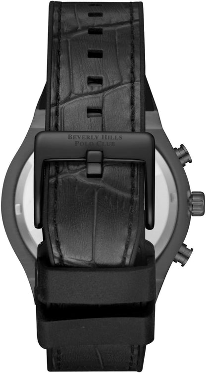 POLO BP3690X.651 BLACK LEATHER BAND BLACK DIAL  FOR MEN