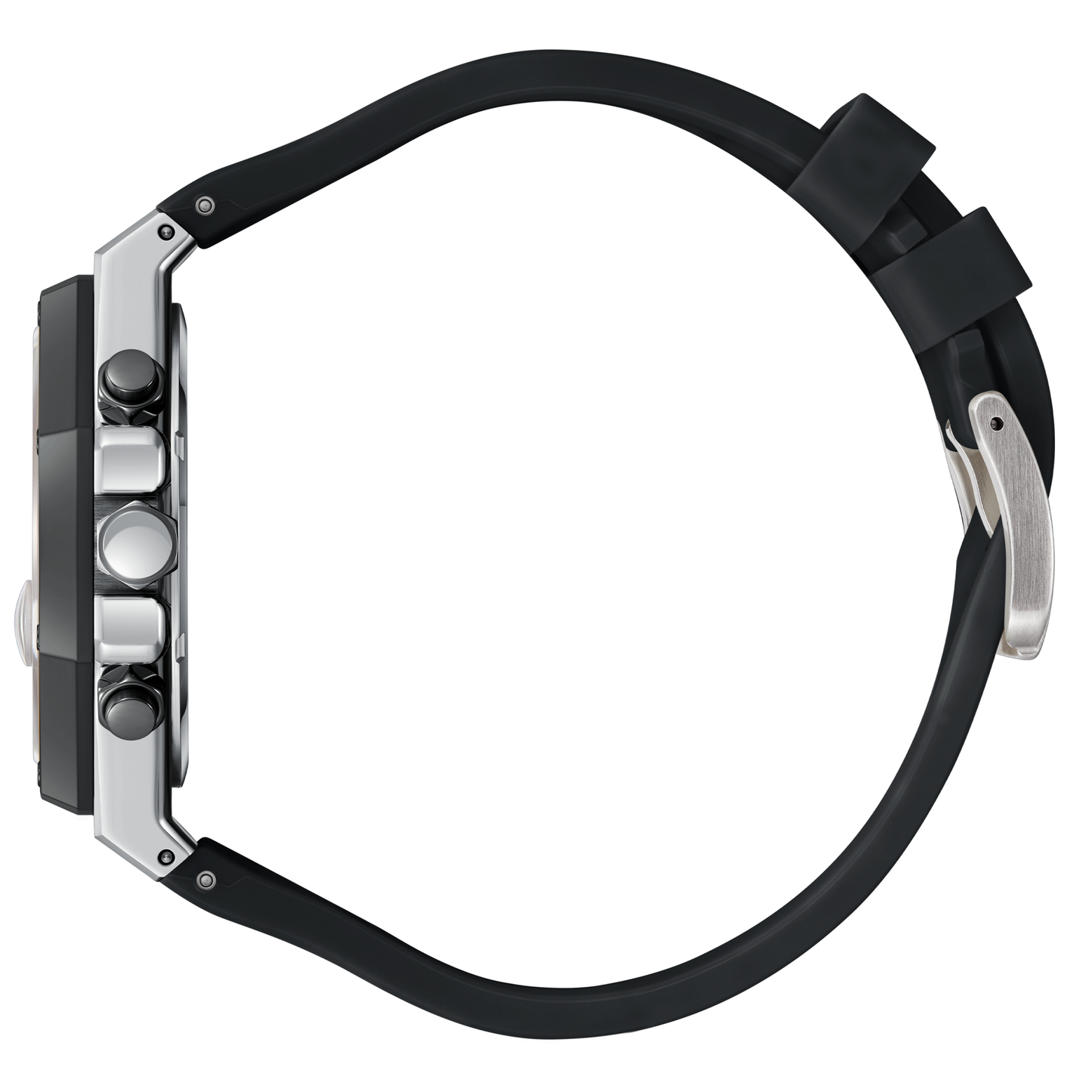POLO BP3783X.351 BLACK RUBBER BAND BLACK DIAL  FOR MEN