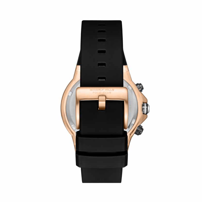 POLO BP3784X.451 BLACK RUBBER BAND BLACK DIAL  FOR MEN