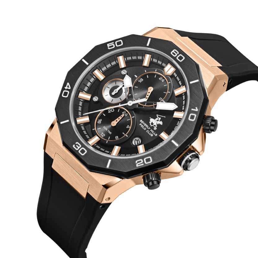 POLO BP3784X.451 BLACK RUBBER BAND BLACK DIAL  FOR MEN