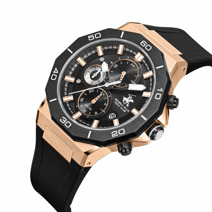POLO BP3784X.451 BLACK RUBBER BAND BLACK DIAL  FOR MEN