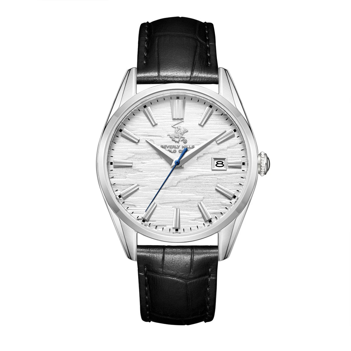 POLO BP3811X.331 BLACK LEATHER BAND WHITE DIAL  FOR MEN
