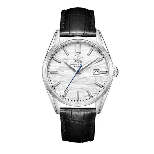 POLO BP3811X.331 BLACK LEATHER BAND WHITE DIAL  FOR MEN