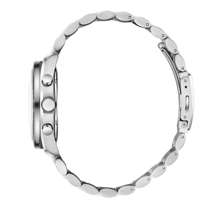 POLO BP3814X.550 SILVER AND ROSE GOLD STEEL BAND GREY DIAL  FOR MEN