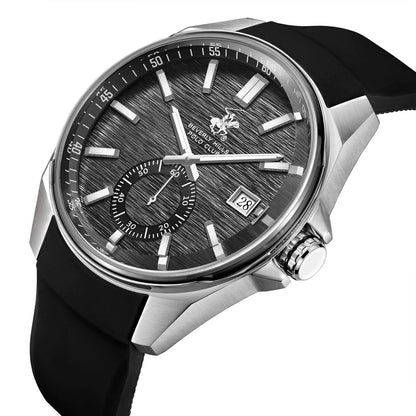 POLO BP3837X.361 BLACK RUBBER BAND GREY DIAL  FOR MEN