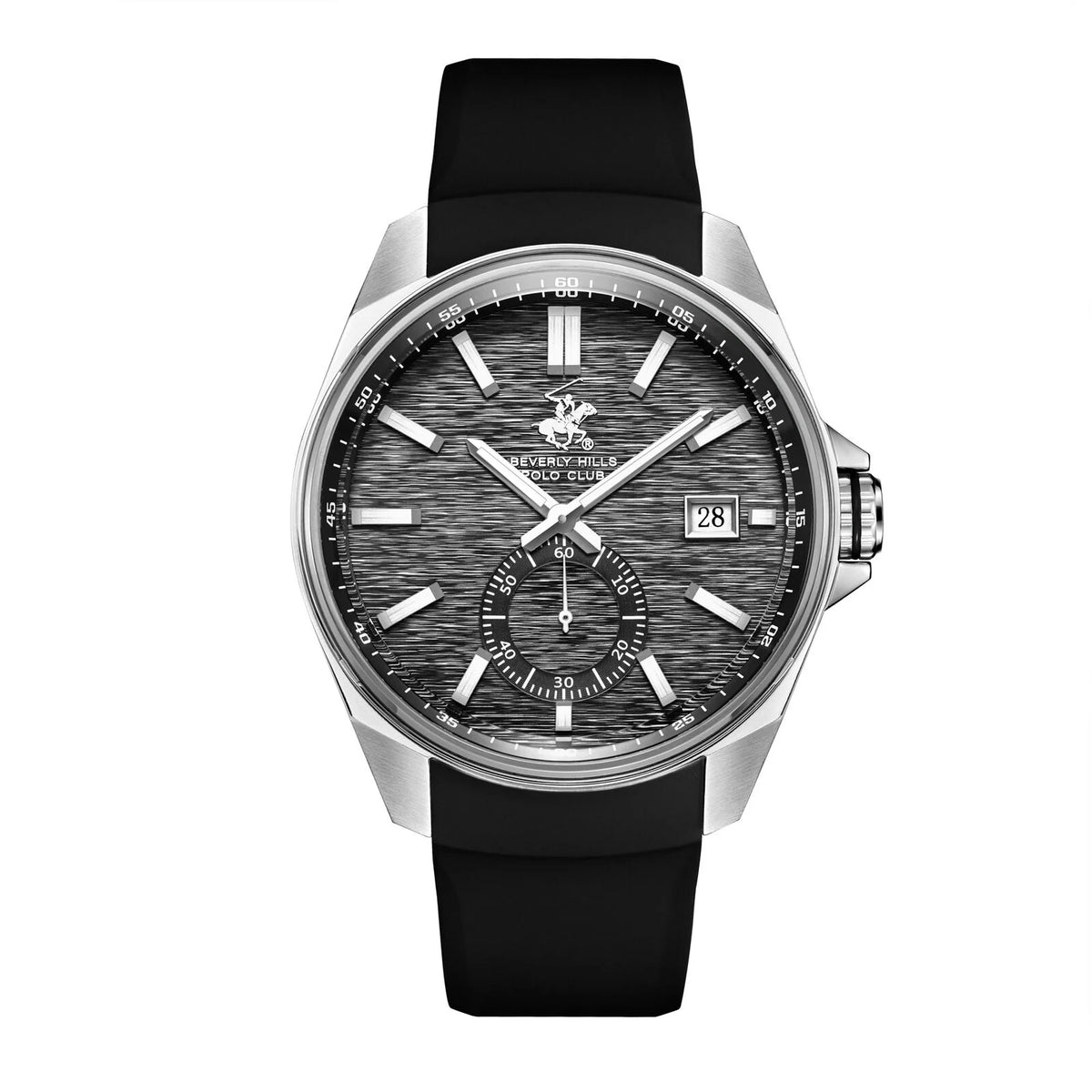 POLO BP3837X.361 BLACK RUBBER BAND GREY DIAL  FOR MEN
