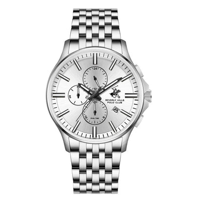 POLO BP3852X.330 SILVER STEEL BAND SILVER DIAL  FOR MEN