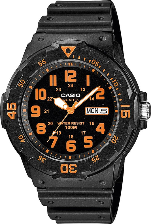 Casio Black Resin Quartz Analog Diver-Style Watch