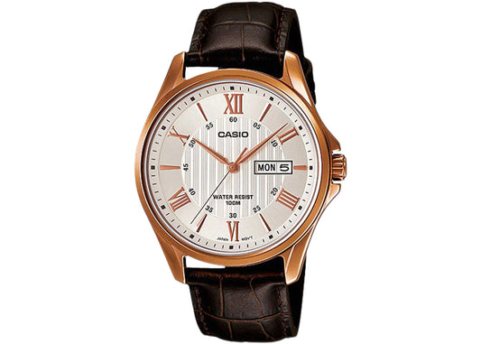 Casio MTP-1384L-7A Leather Analog Mens Watch