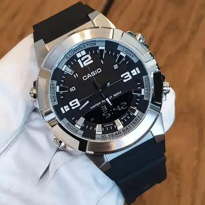 Casio AMW-870-1A Resina Analogico Digitale Orologio da Uomo 50M Wr AMW-870 Nuovo Casio AMW-870-1A Resina Analogico Digitale Orologio da Uomo 50M Wr AMW-870 Nuovo