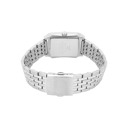 CASIO  MTP-B190D-1B SILVER STEEL BAND BLACK DIAL  FOR MEN