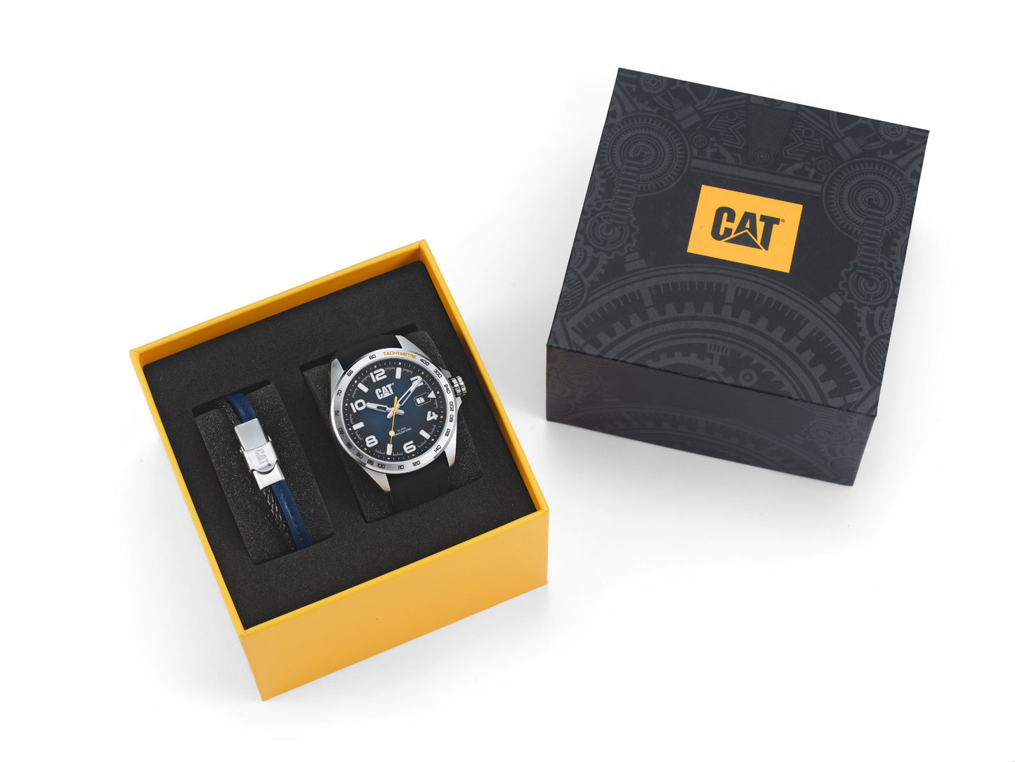 CAT SET.QE.141.26.632 Black Rubber Band Blue Dial For Men