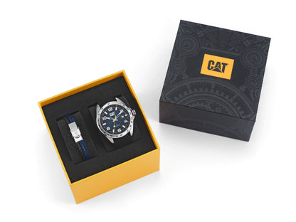 CAT SET.QE.141.26.632 Black Rubber Band Blue Dial For Men